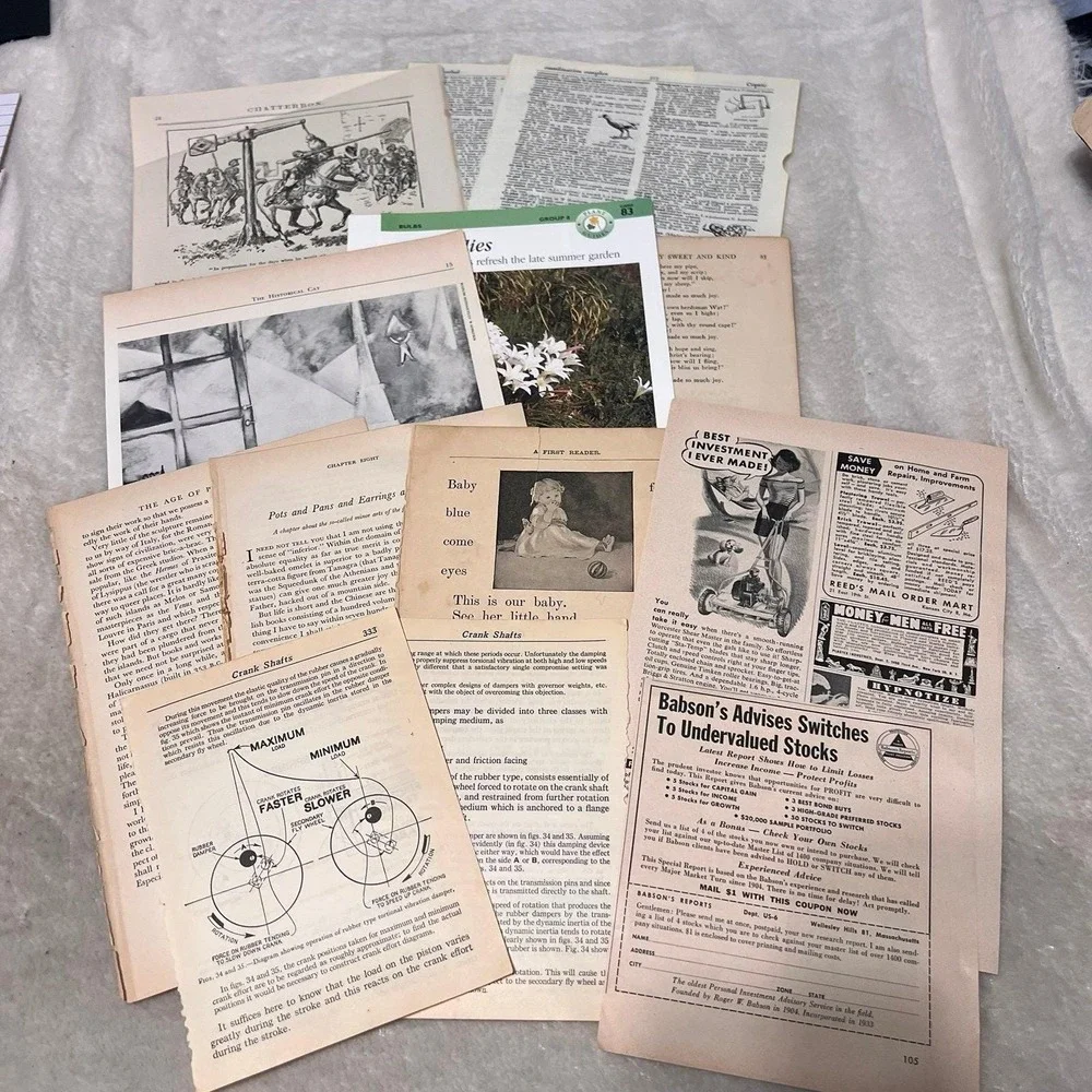 50+ piece Ephemera Lot 45 Collage Crafting Junk Journals Scrapbooking